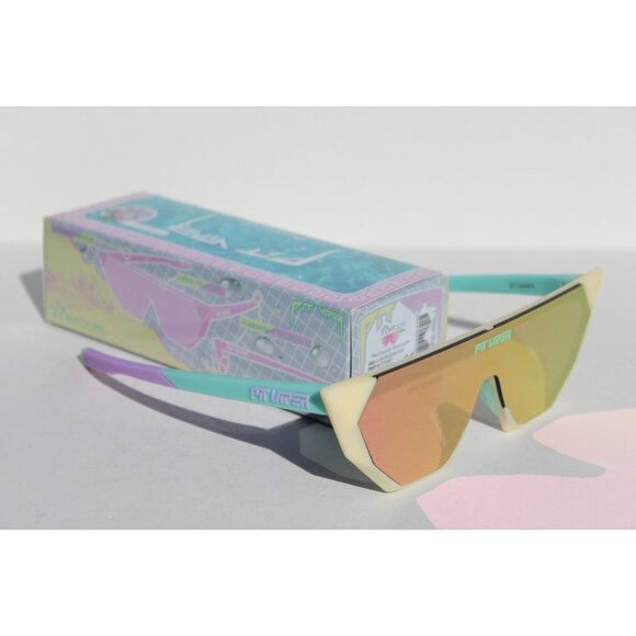 PIT VIPER The Passion Showroom Sunglasses Blue/White/Purple/Pink Revo NEW - Picture 10 of 11